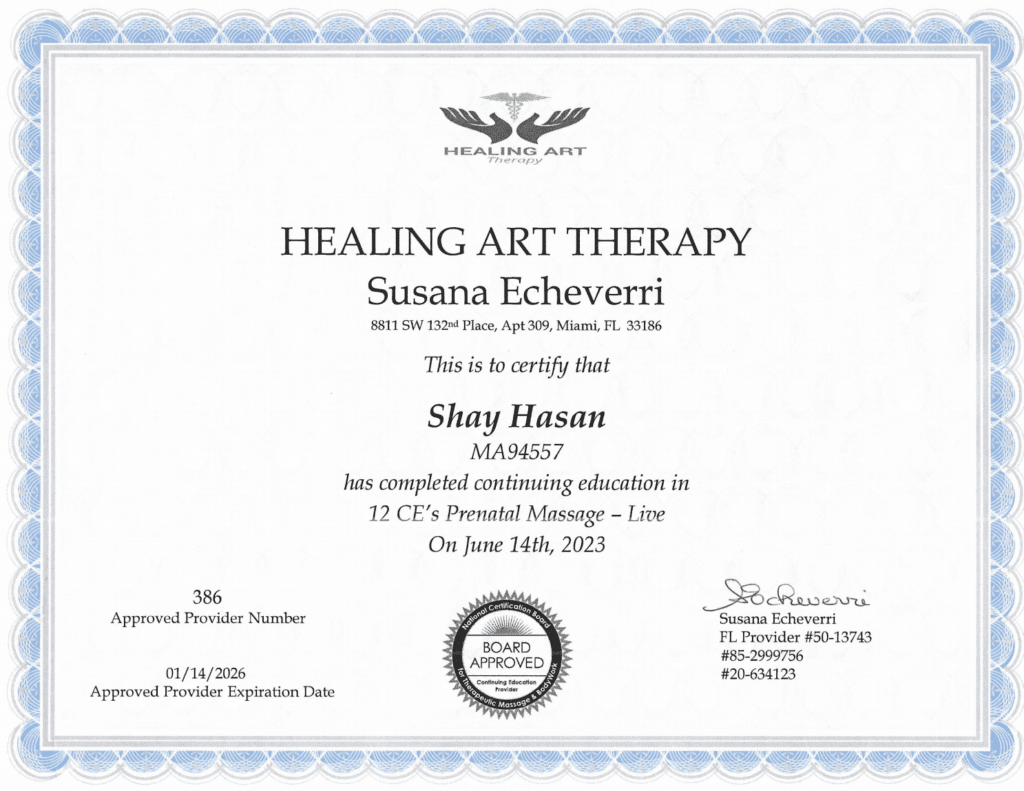 Thai With Shai-Thai yoga Massage-Certificate